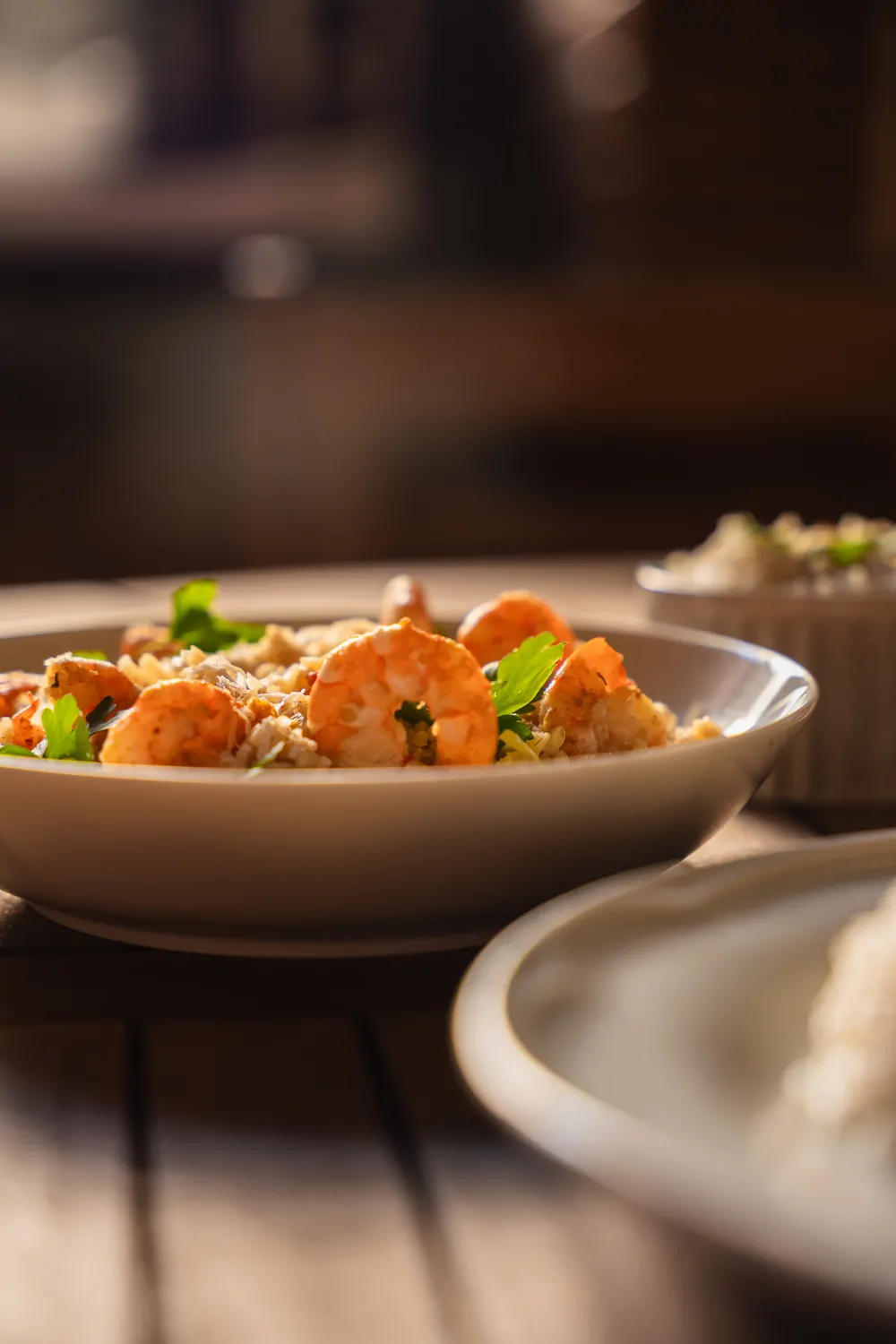 Lone tree in misty lake reflection